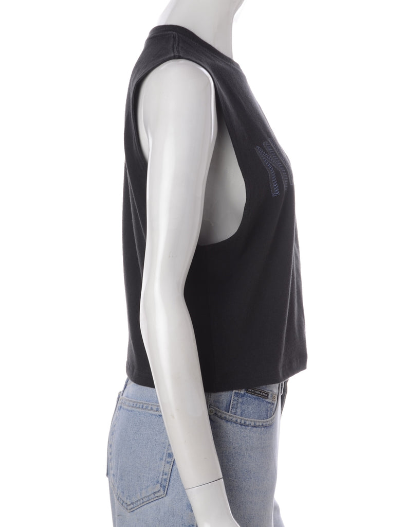 Beyond Retro Label Label Polly Cropped Sports T Vest