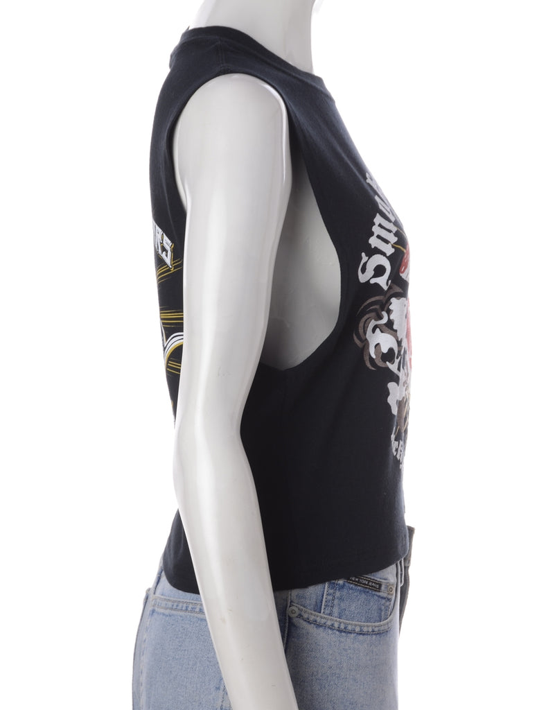 Beyond Retro Label Label Polly Cropped Sports T Vest