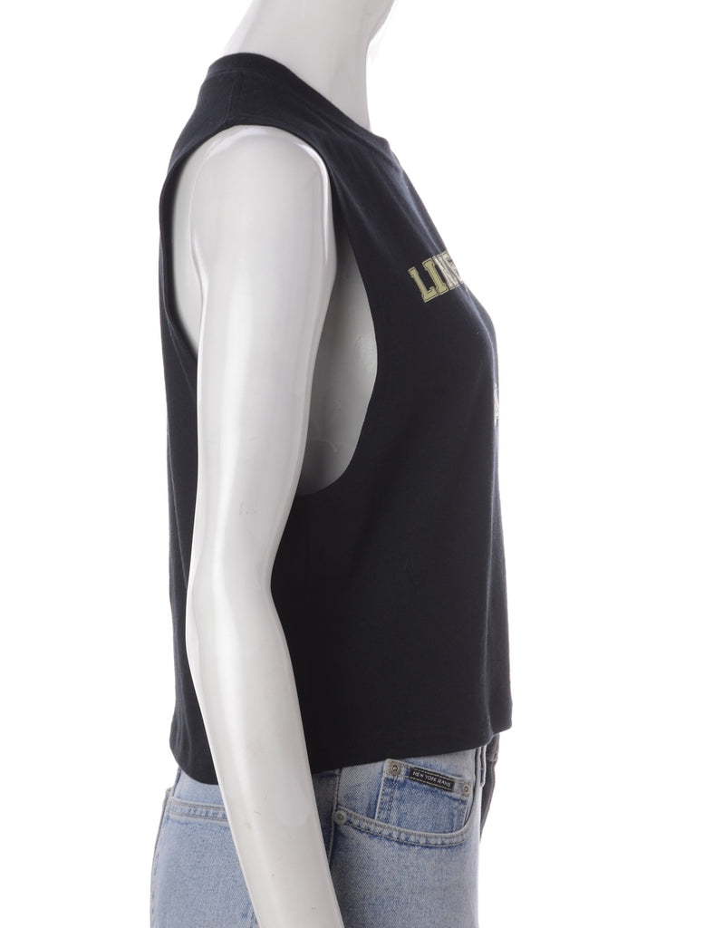 Beyond Retro Label Label Polly Cropped Sports T Vest