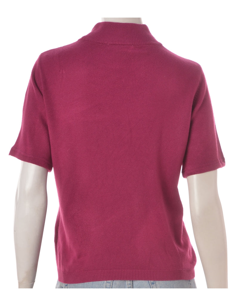 Beyond Retro Label Label Purple Turtle Neck Knit