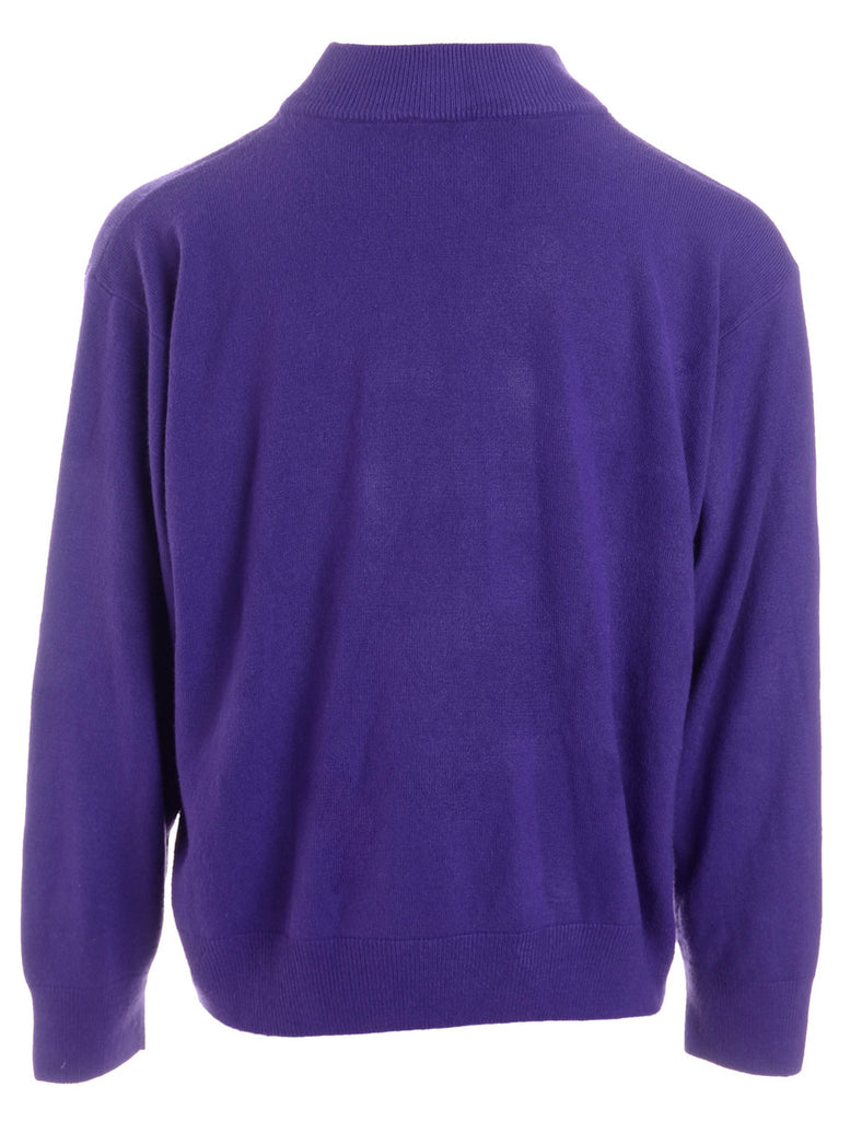 Beyond Retro Label Label Purple Varsity Knit
