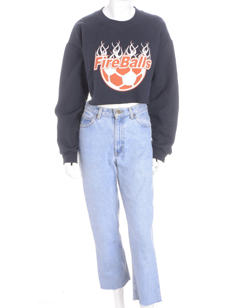 Beyond Retro Label Label Riely Raw Hem Sweatshirt