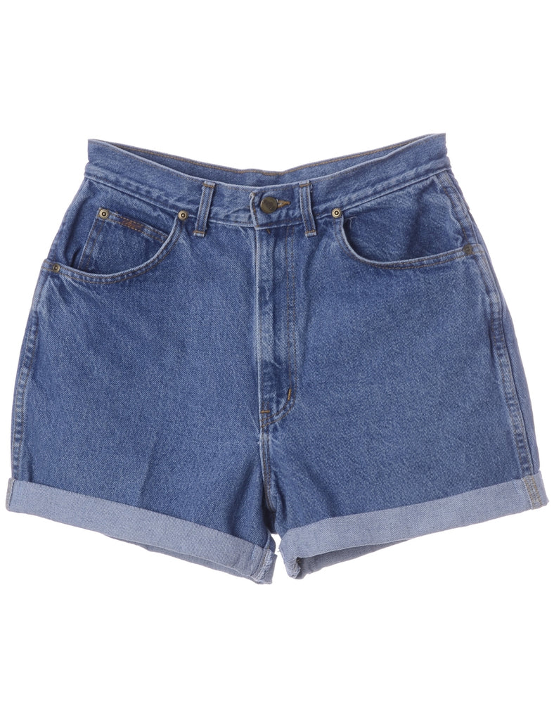Beyond Retro Label Label Roll Hem Indigo Denim Shorts