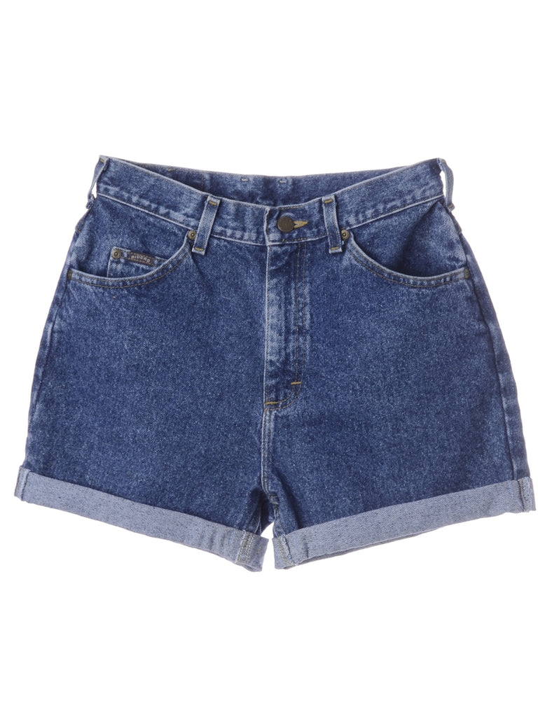Beyond Retro Label Label Roll Hem Indigo Denim Shorts