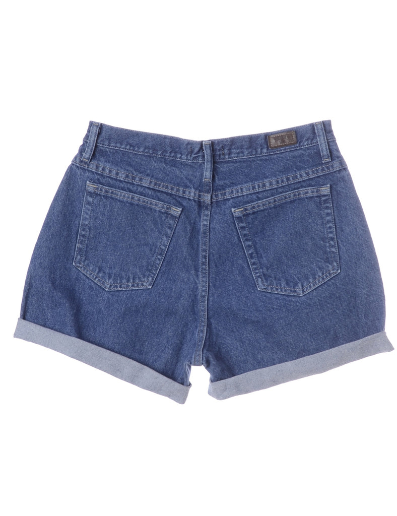 Beyond Retro Label Label Roll Hem Indigo Denim Shorts