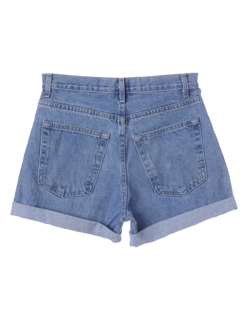 Beyond Retro Label Label Roll Hem Indigo Denim Shorts