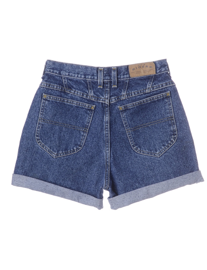 Beyond Retro Label Label Roll Hem Indigo Denim Shorts