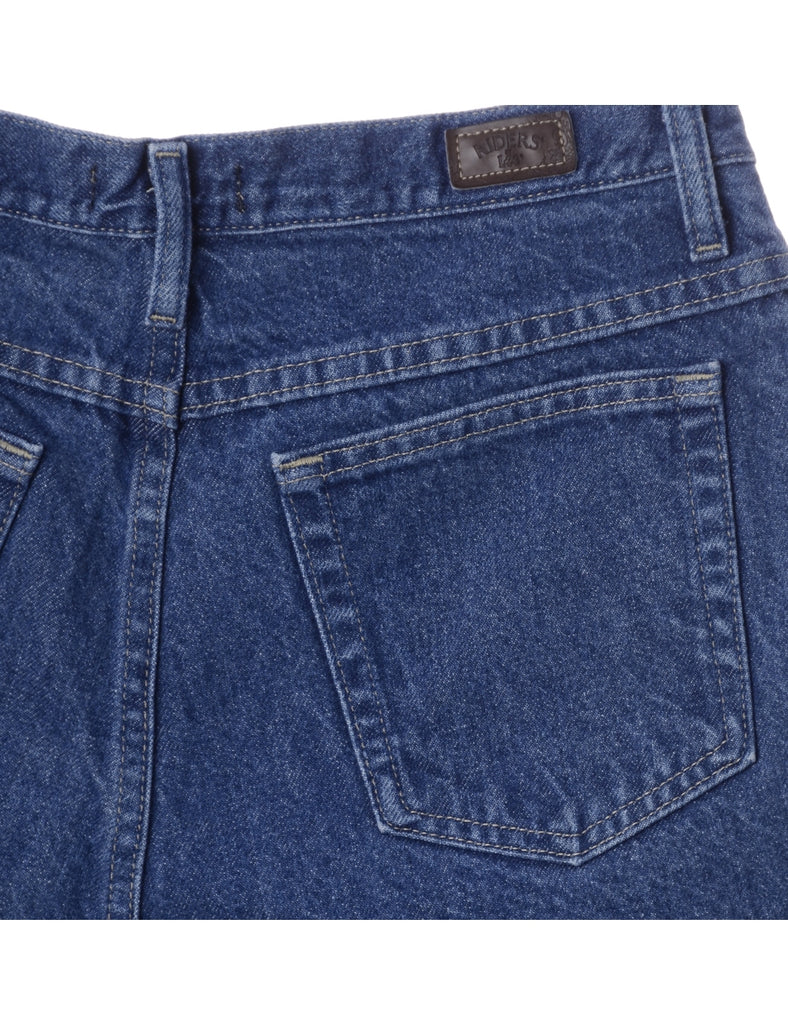 Beyond Retro Label Label Roll Hem Indigo Denim Shorts