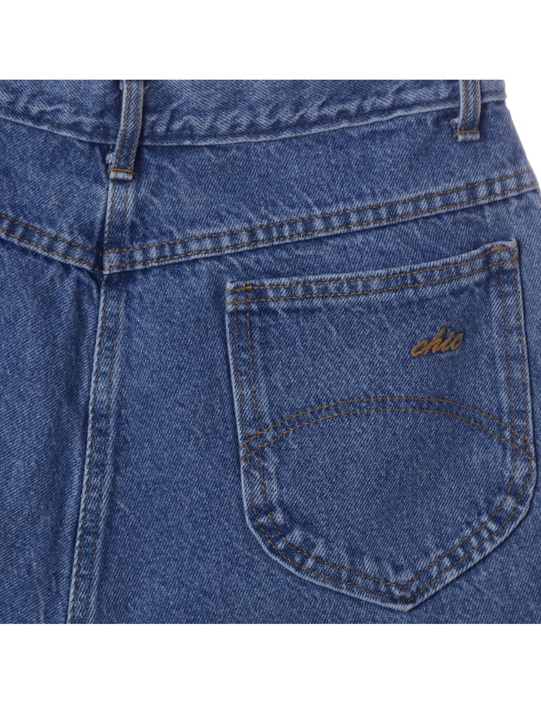 Beyond Retro Label Label Roll Hem Indigo Denim Shorts