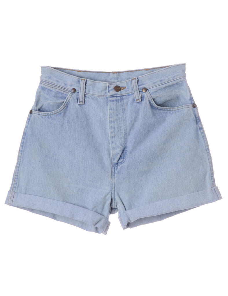 Beyond Retro Label Label Roll Hem Light Wash Denim Shorts