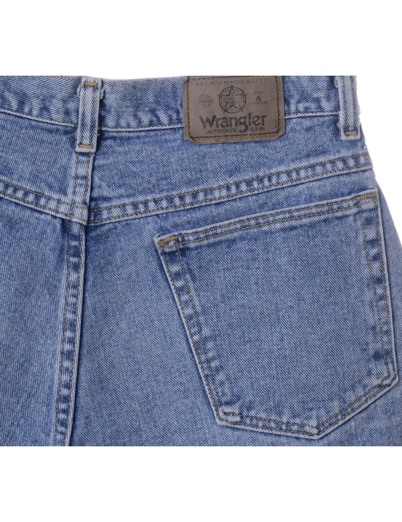 Beyond Retro Label Label Roll Hem Medium Wash Denim Shorts