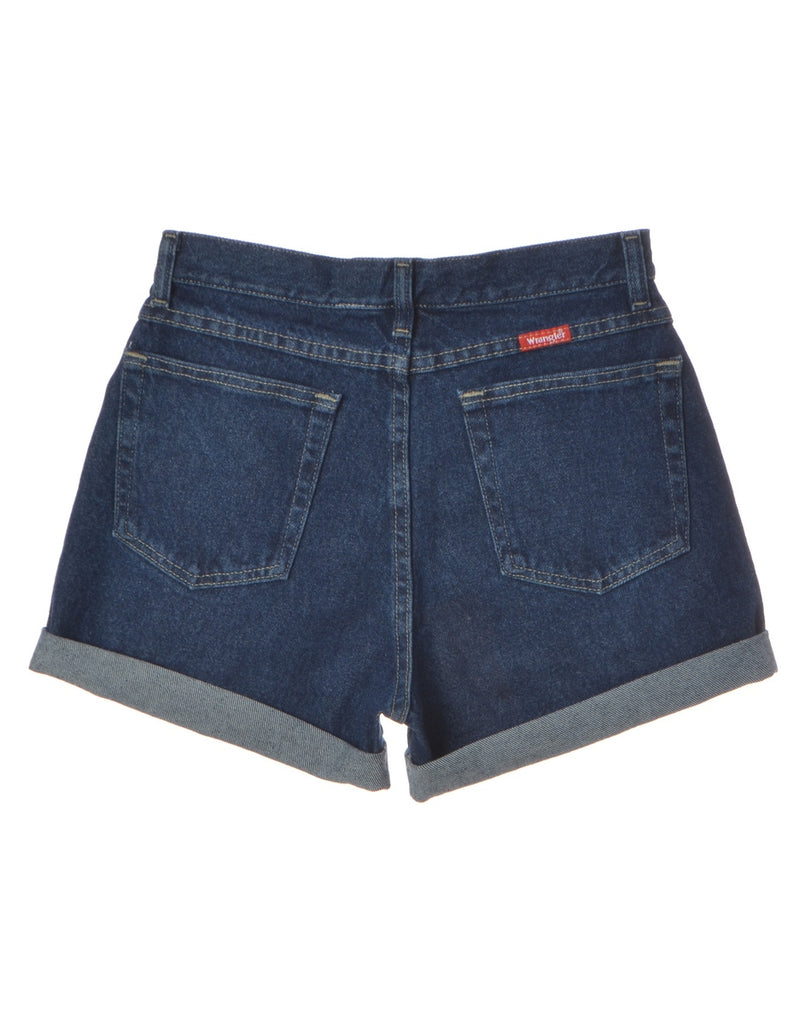 Beyond Retro Label Label Rolled Hem Indigo Denim Shorts
