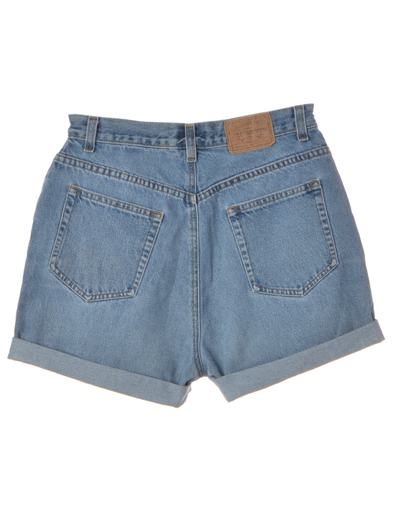 Beyond Retro Label Label Rolled Hem Medium Wash Denim Shorts