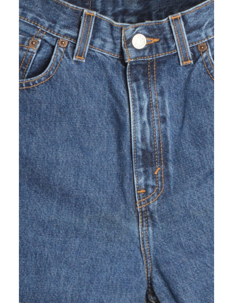 Beyond Retro Label Label Rolled Hem Stone Wash Denim Shorts