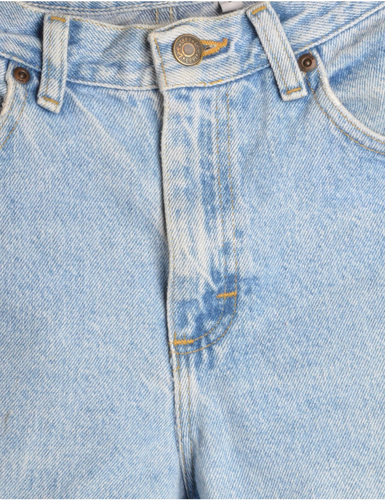 Beyond Retro Label Label Rolled Hem Stone Wash Denim Shorts