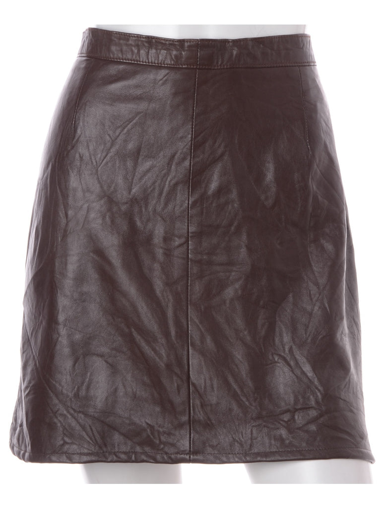 Beyond Retro Label Label Roxy Mini Leather Skirt