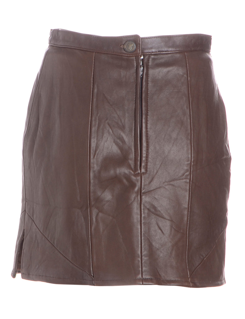 Beyond Retro Label Label Roxy Mini Leather Skirt
