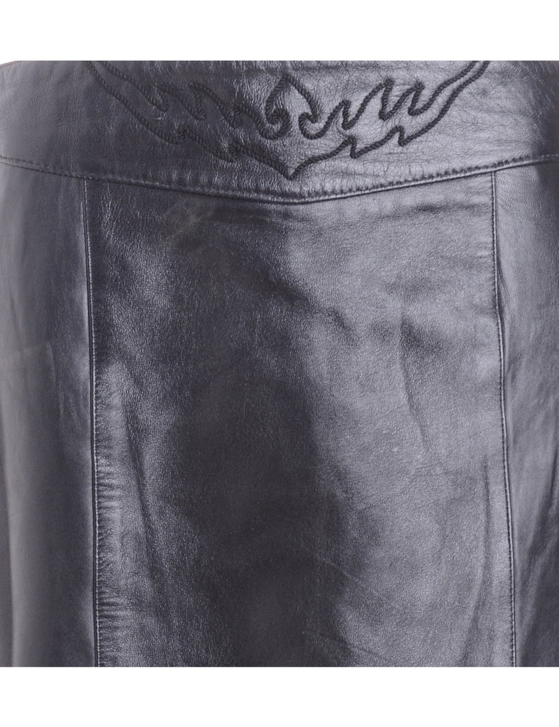 Beyond Retro Label Label Roxy Mini Leather Skirt