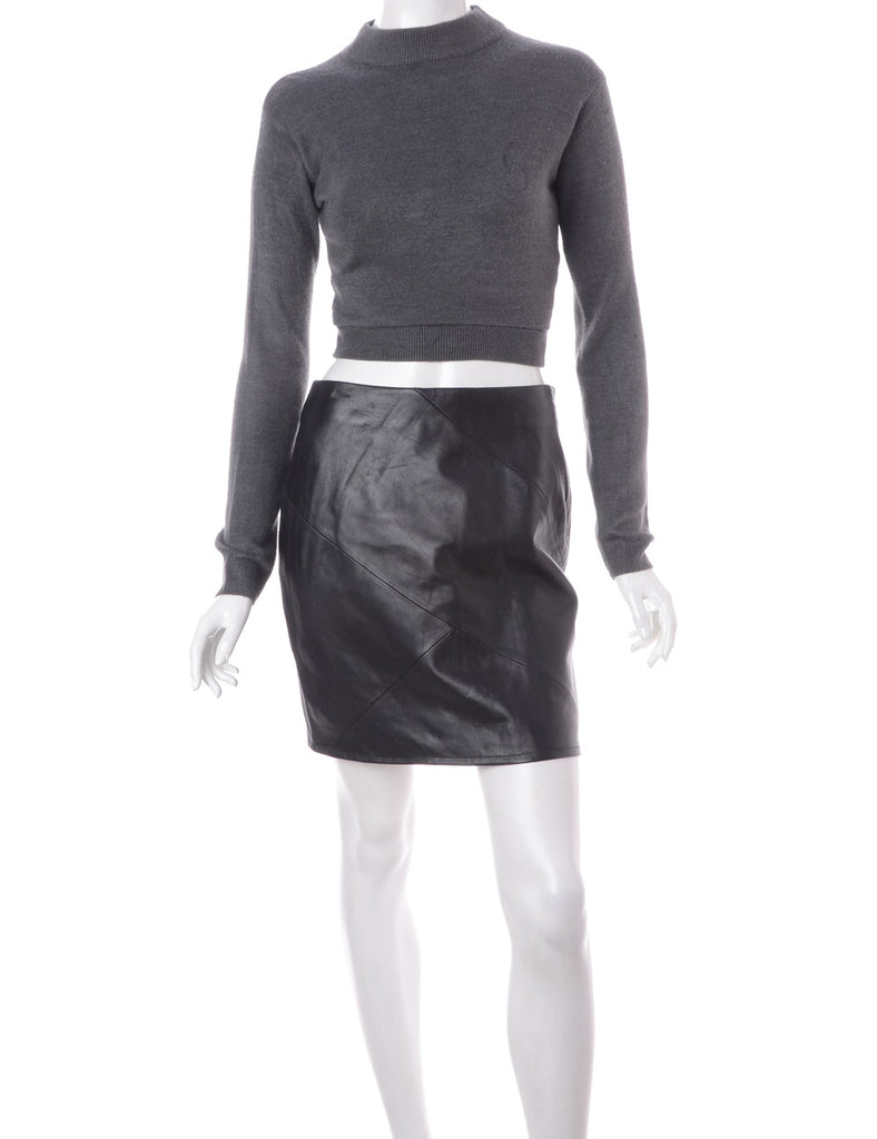 Beyond Retro Label Label Roxy Mini Leather Skirt