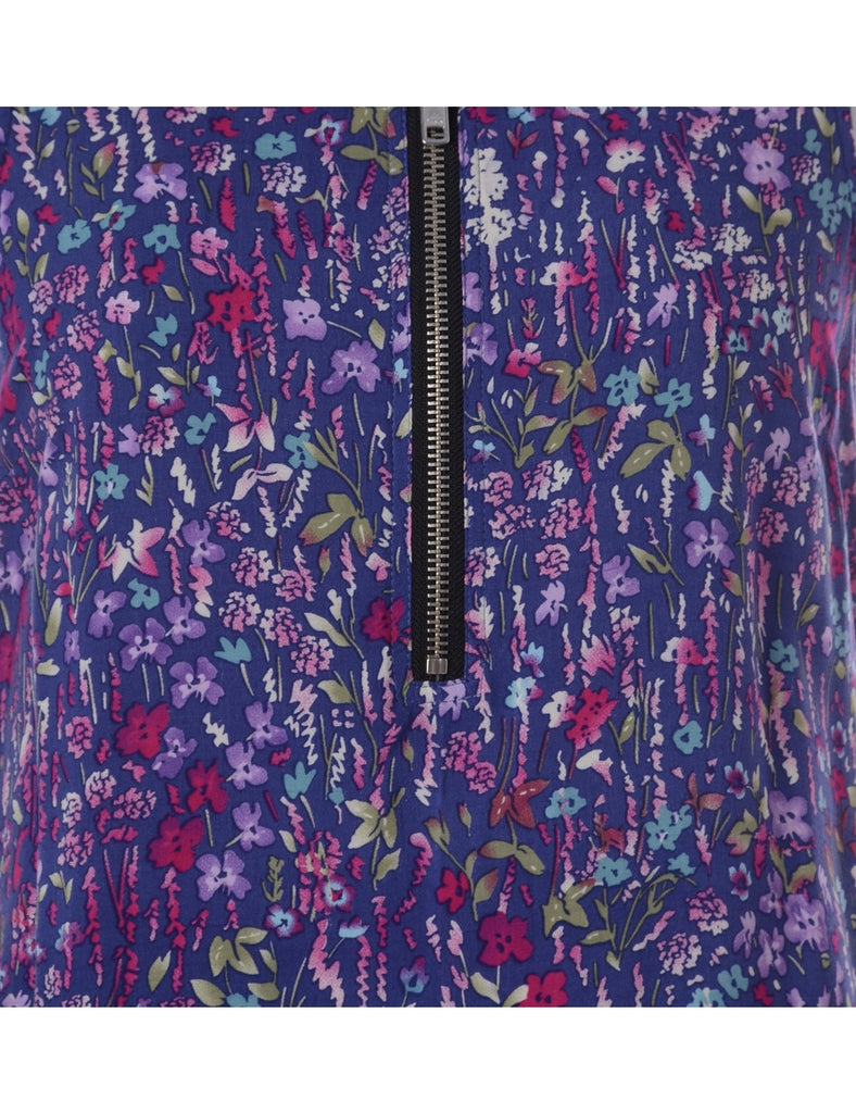 Beyond Retro Label Label Roxy Zip Front Floral Dress