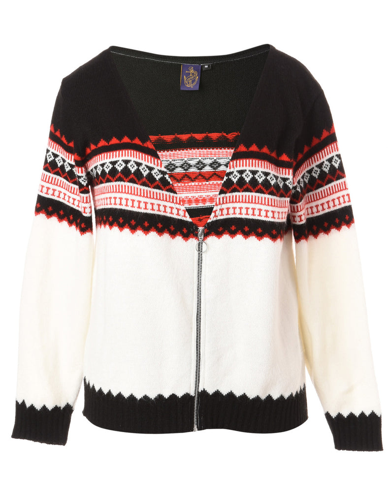 Beyond Retro Label Label Sage Zip Jumper