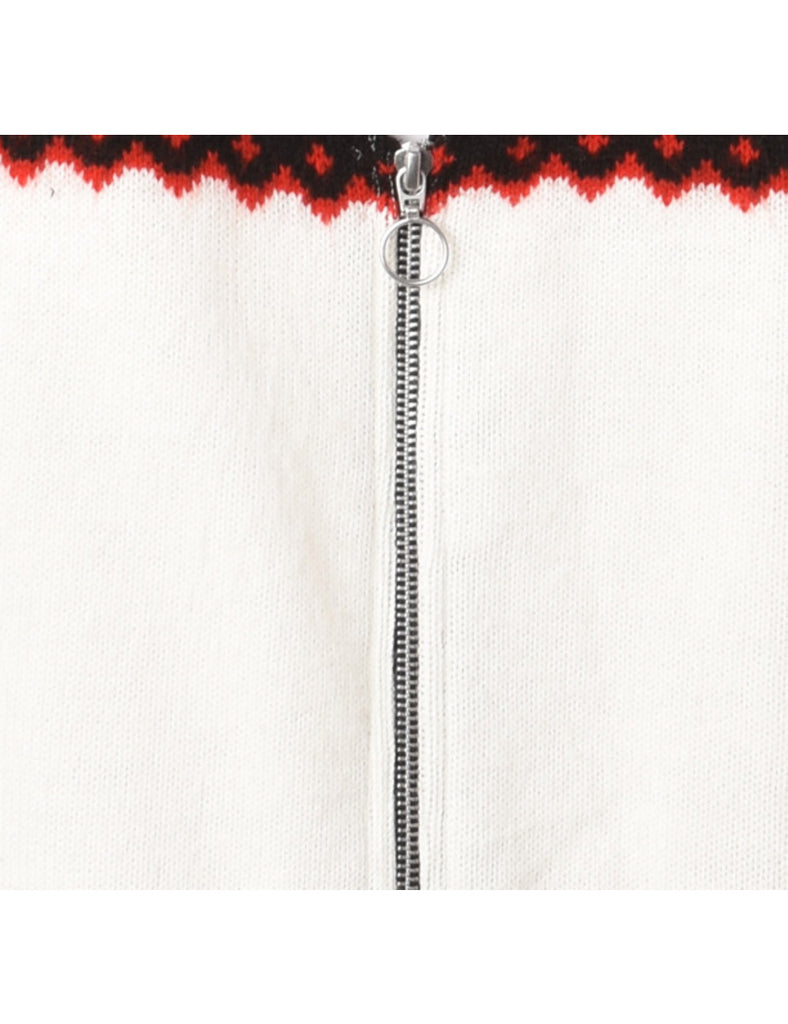 Beyond Retro Label Label Sage Zip Jumper