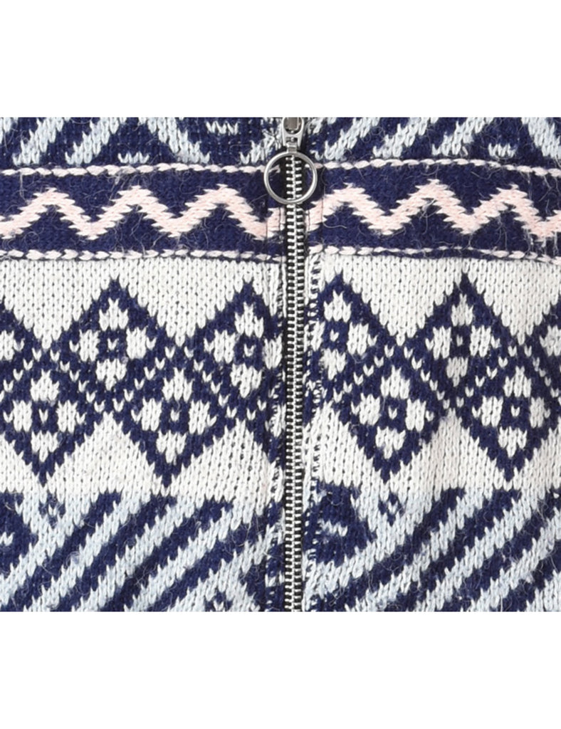 Beyond Retro Label Label Sage Zip Jumper