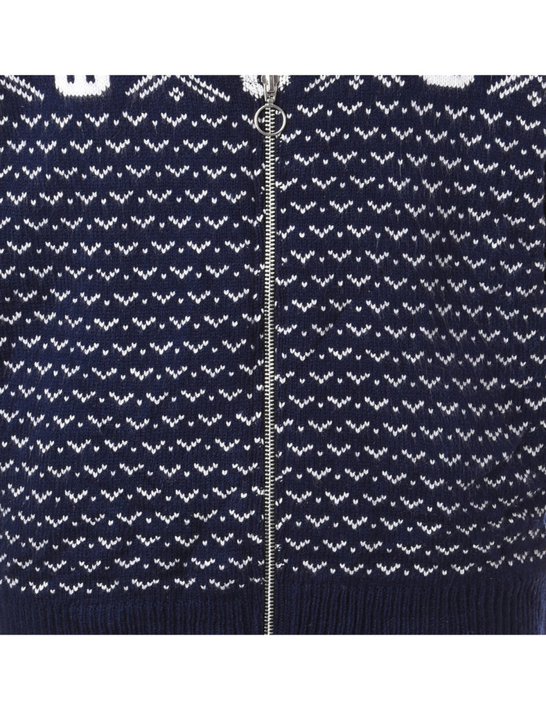 Beyond Retro Label Label Sage Zip Jumper