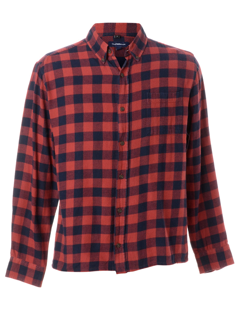 Beyond Retro Label Label Sarah Straight Hem Plaid Shirt