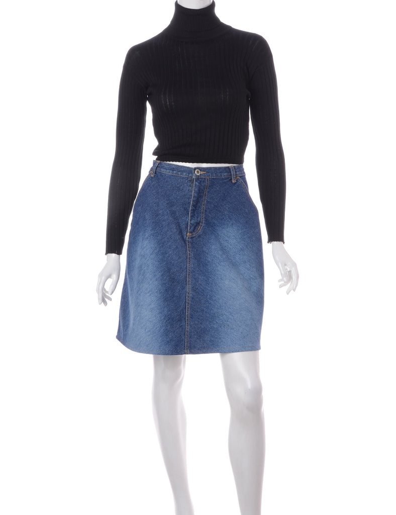 Beyond Retro Label Label Short Medium Wash Denim Skirt