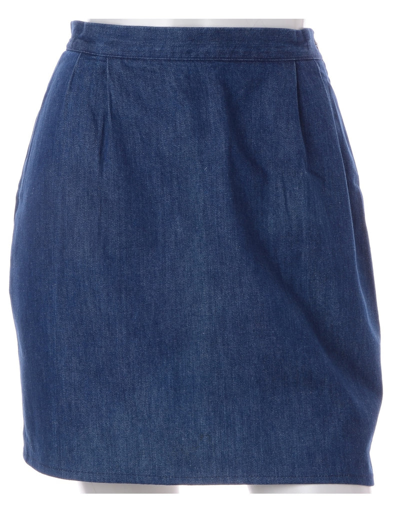 Beyond Retro Label Label Short Stone Wash Denim Skirt