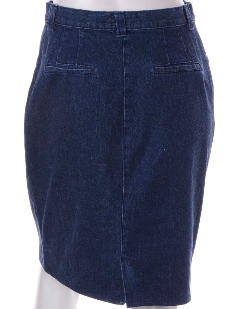 Beyond Retro Label Label Short Stone Wash Denim Skirt