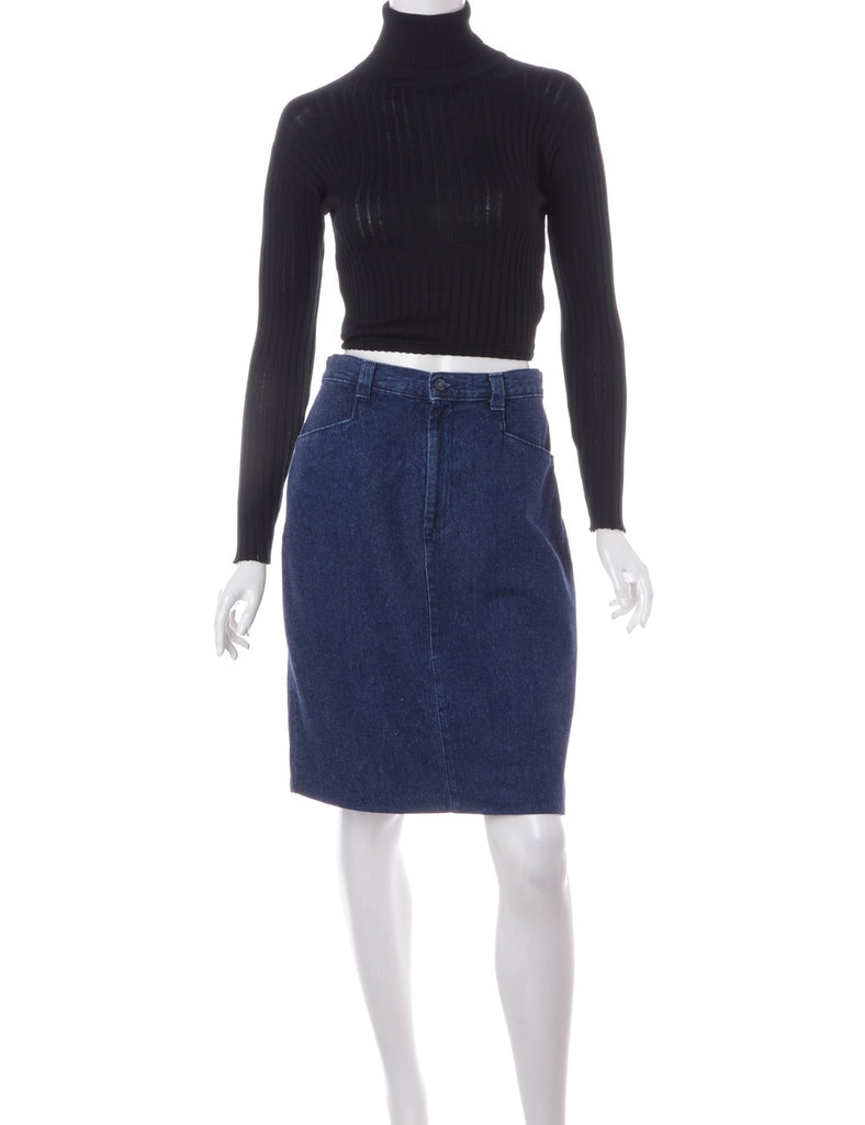 Beyond Retro Label Label Short Stone Wash Denim Skirt
