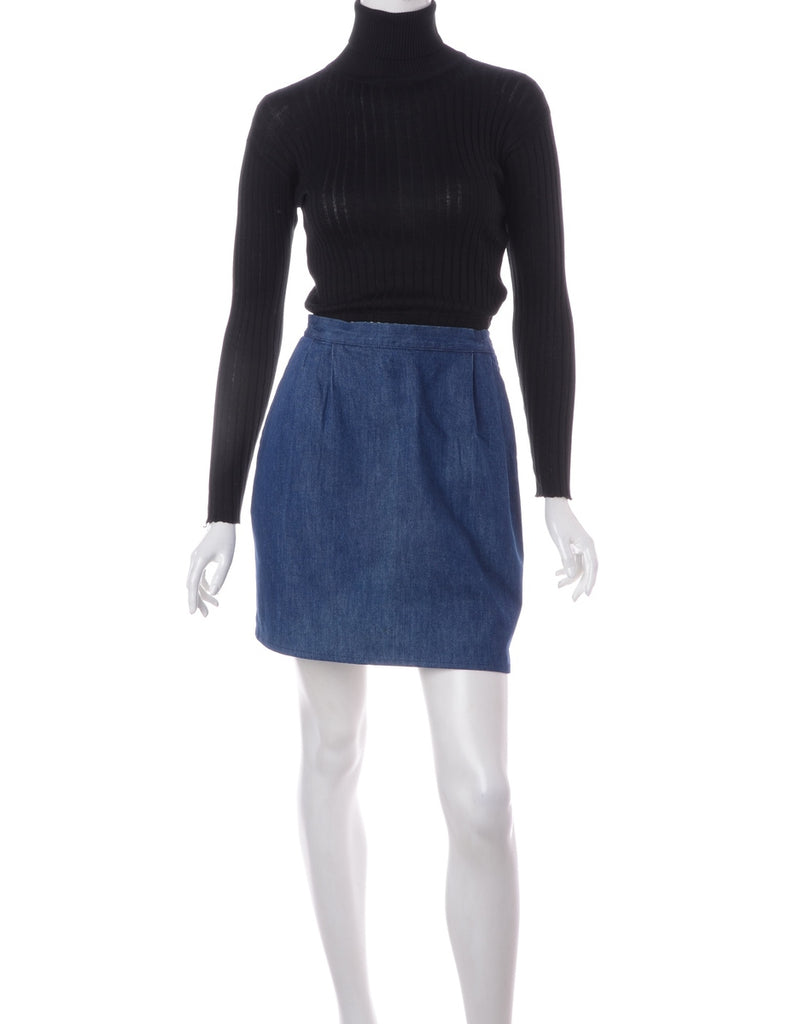 Beyond Retro Label Label Short Stone Wash Denim Skirt