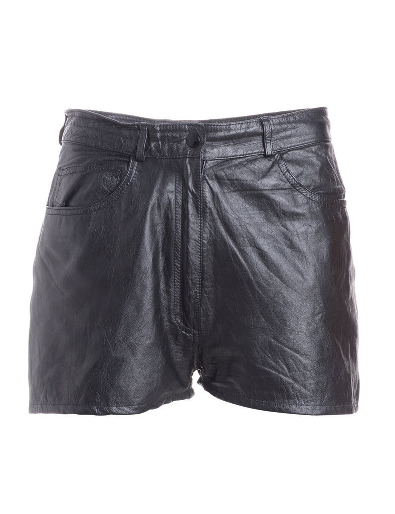 Beyond Retro Label Label Shortened Leather Hotpant
