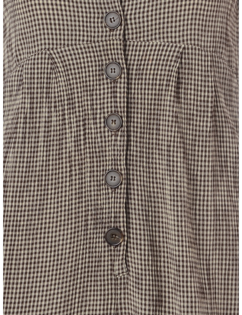 Beyond Retro Label Label Shortened Sleeveless Playsuit
