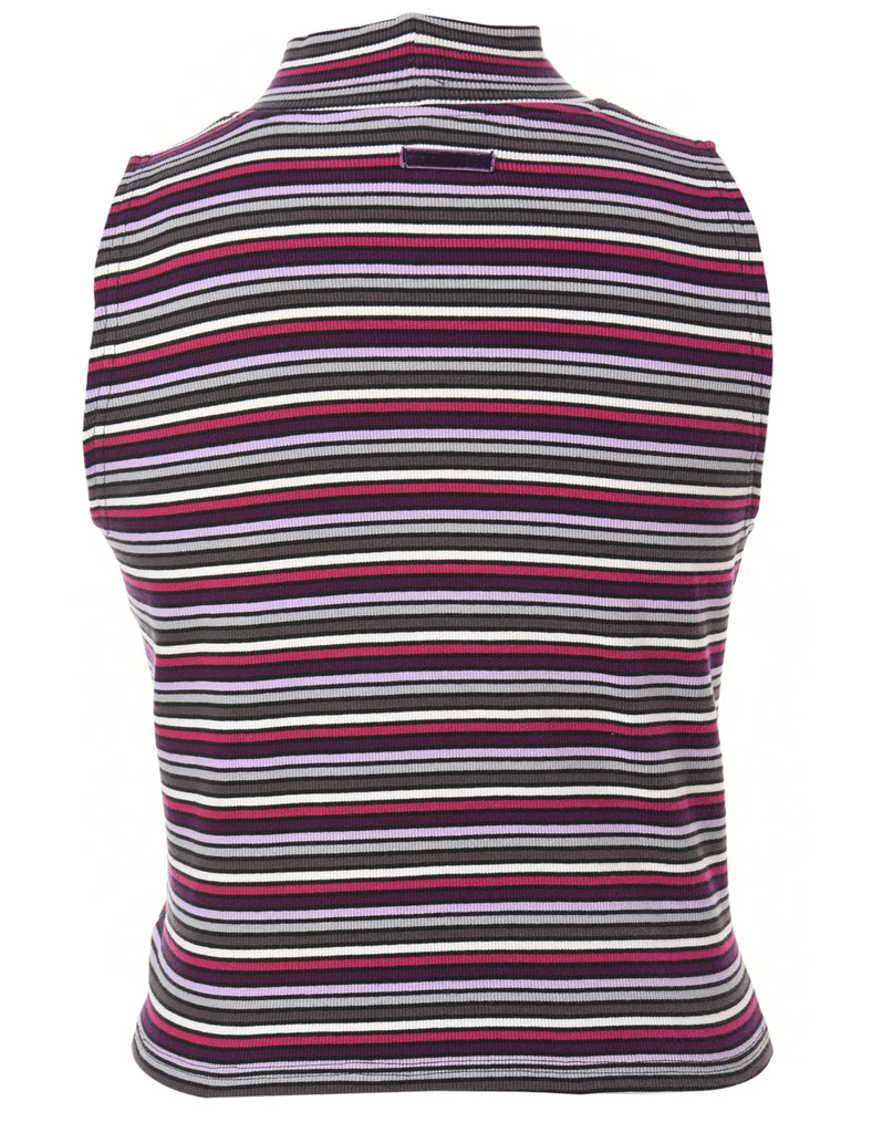 Beyond Retro Label Label Sleeveless Mock Neck Crop Top
