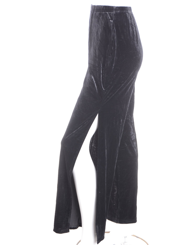 Beyond Retro Label Label Split Side Velvet Trousers