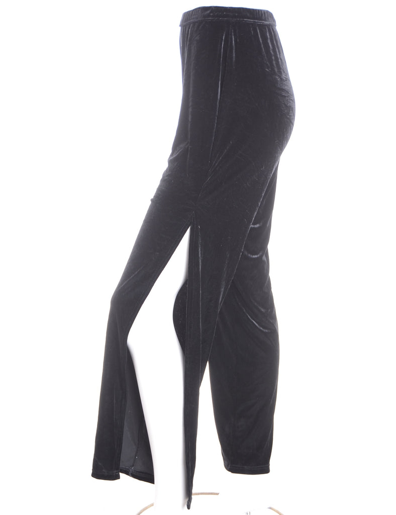 Beyond Retro Label Label Split Side Velvet Trousers