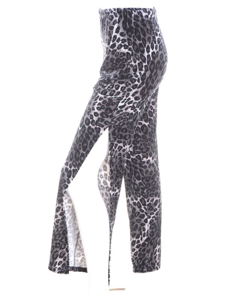 Beyond Retro Label Label Split Side Velvet Trousers