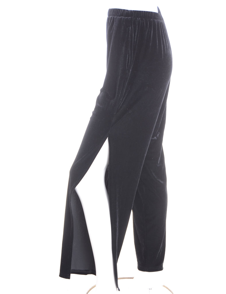 Beyond Retro Label Label Split Side Velvet Trousers