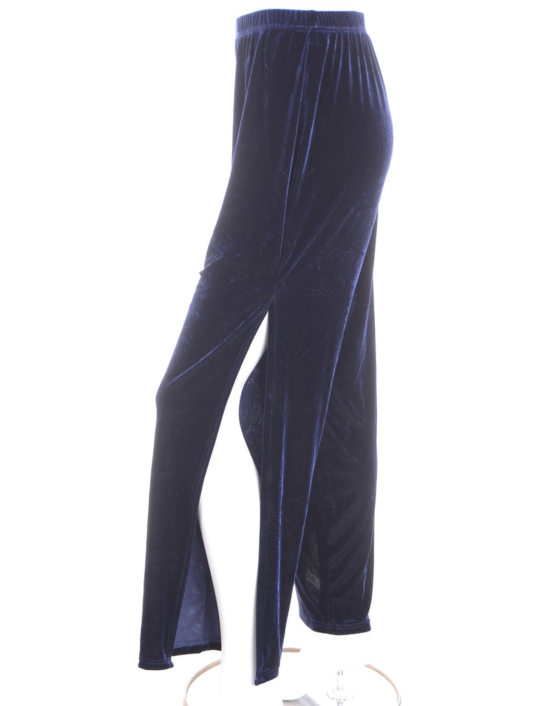 Beyond Retro Label Label Split Side Velvet Trousers