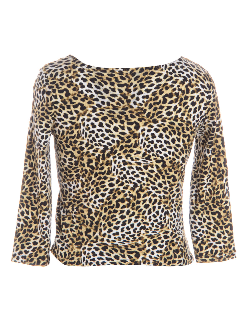 Beyond Retro Label Label Square Neck Jersey Top