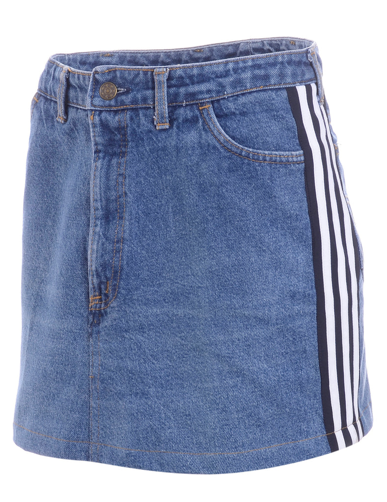 Beyond Retro Label Label Steph Branded Stripe Denim Skirt