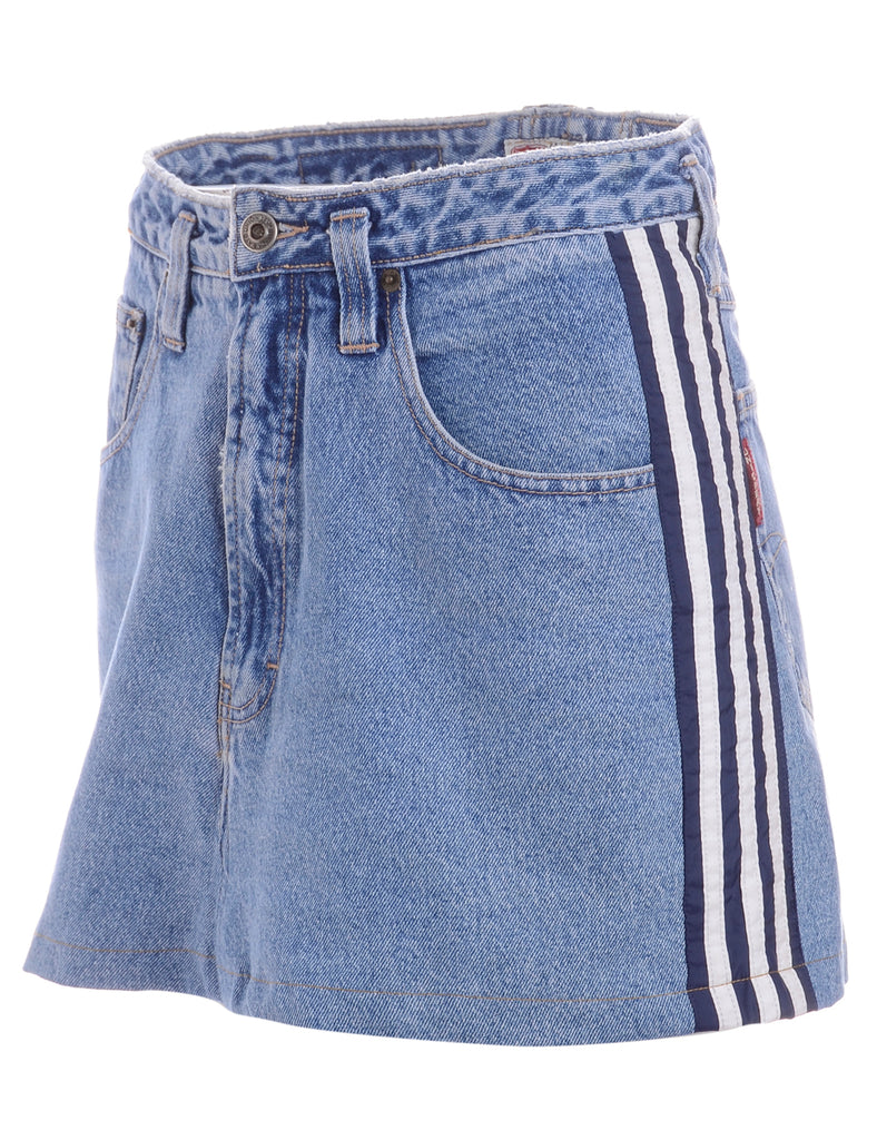Beyond Retro Label Label Steph Branded Stripe Denim Skirt