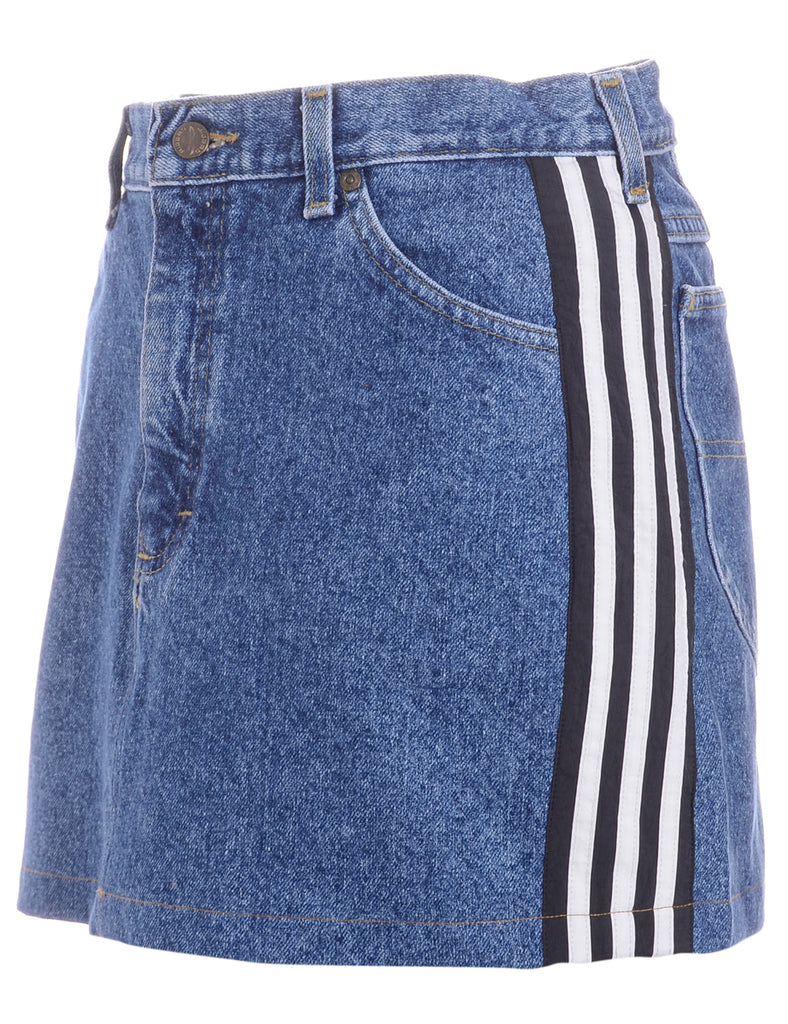 Beyond Retro Label Label Steph Branded Stripe Denim Skirt