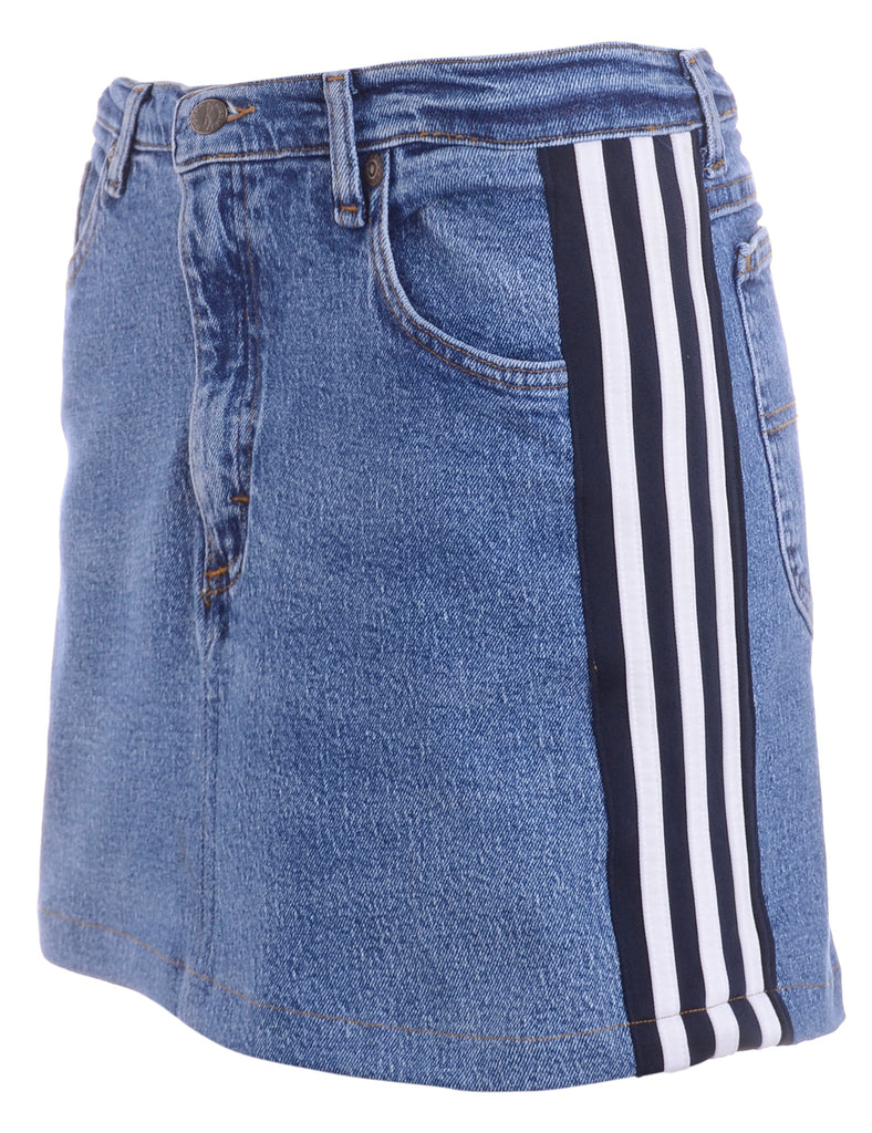 Beyond Retro Label Label Steph Branded Stripe Denim Skirt