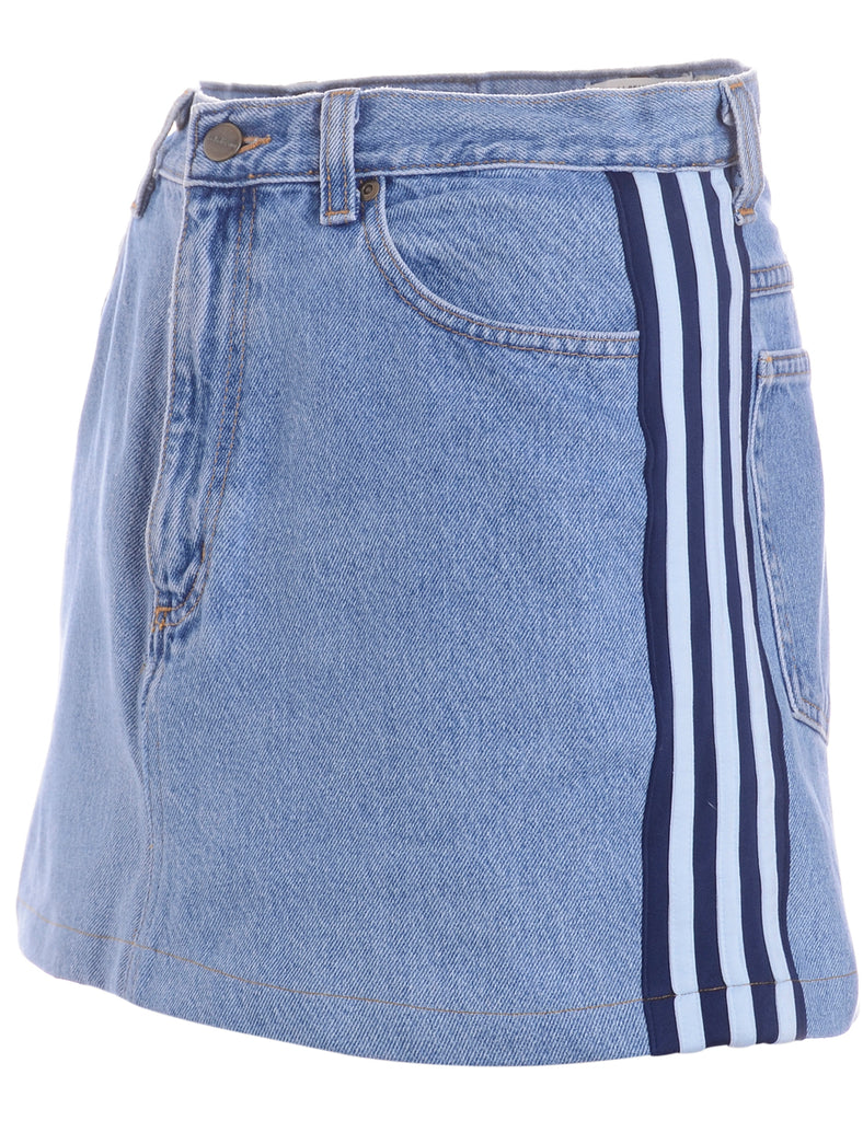 Beyond Retro Label Label Steph Branded Stripe Denim Skirt
