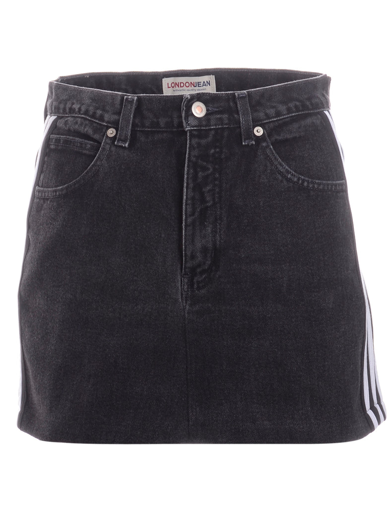 Beyond Retro Label Label Steph Branded Stripe Denim Skirt