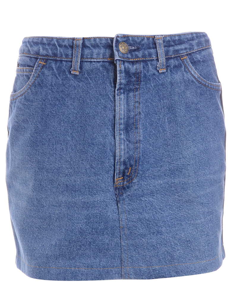 Beyond Retro Label Label Steph Branded Stripe Denim Skirt